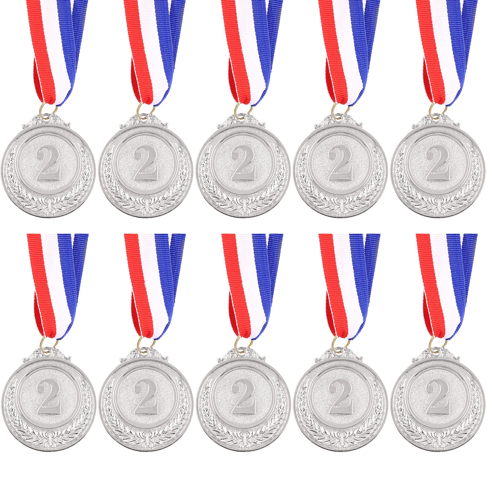 Cimeton 10Pcs Golden Silver Bronze Award Medals Olympic Style for Competitions, Sports, Spelling Bees, Party Favors…