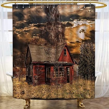 Amazon Com Anhounine Scenery Shower Curtains 3d Digital Printing