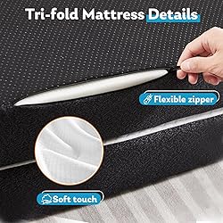 wOod-it Folding Mattress, 4 inch Tri-Fold Memory