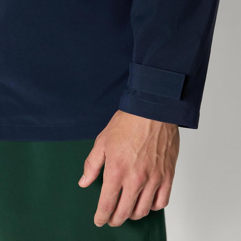 Giacca Sportiva Leggera a Blocchi di Colore in Tessuto Elasticizzato Uomo, Blu Marino, L