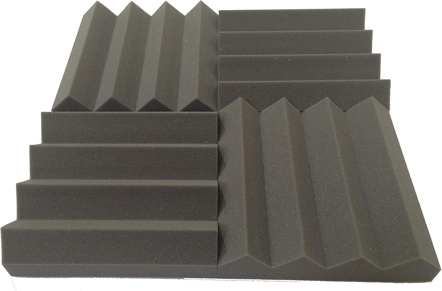 Advanced Acoustics Premium 12" (305mm) Wedge PRO Acoustic Treatment Studio Foam 24 Tile Pack 0.95 NRC, Grey, 12" x 12" (305mm x 305mm) - Image 3