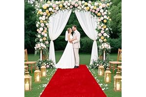 FUHSY Red Carpet Runner for Party 2FTx15FT Velvet Aisle Runner for Wedding Ceremony Red Runner Rug Bridal Wedding Runners Aisle Outdoor Indoor Movie Theme Party Prom Decorations