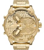 Amazon.com: Diesel Spiked Stainless Steel and Leather Chronograph