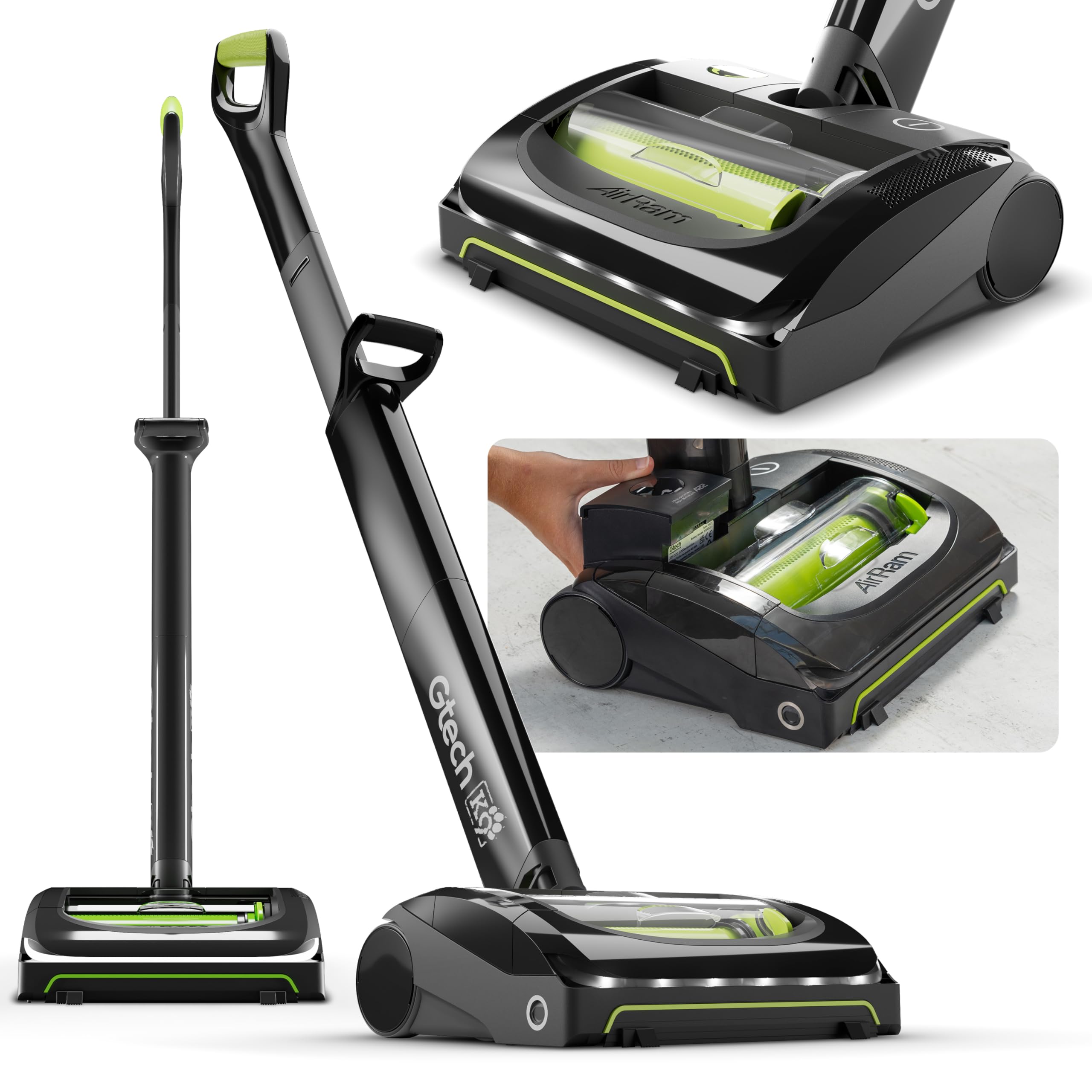 Photo 1 of Gtech AirRAM 2 K9 Cordless Vacuum Cleaner with Scented Cartridges - Removes Tough Pet Hair - Perfect for Carpet and Hardwood Floors - Rechargeable 22v Li-ion Battery - Lightweight (7 lbs.)