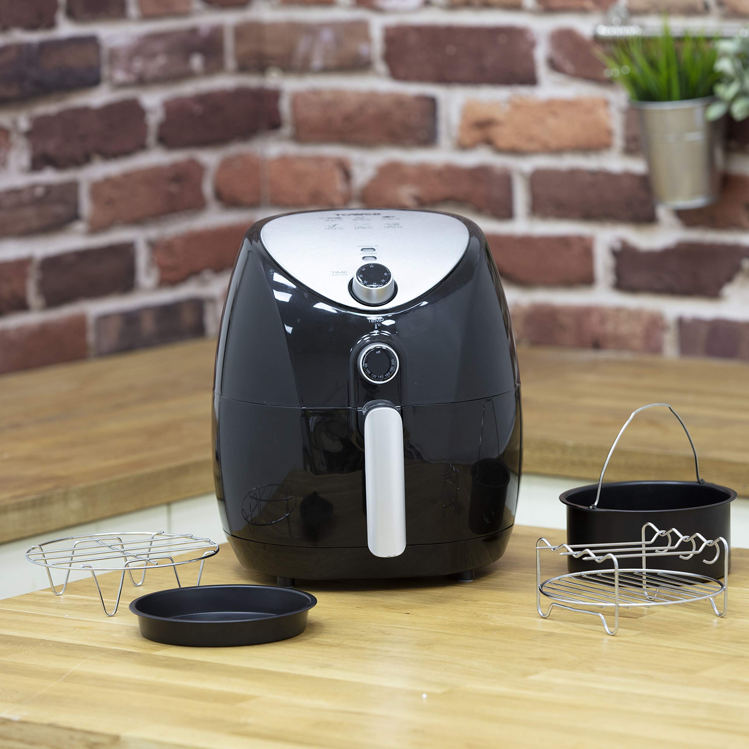Tower T17021 4.3L Manual Air Fryer with 4 Piece Accessory Set