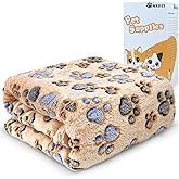 Dog Blankets for Large Dogs, 1 Pc Dog Blanket Washable, Soft Fluffy Flannel Pet Blanket Mat Cover for Bed Couch, Cute Print Puppy Blanket 60" x 50"