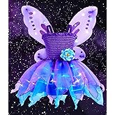 MDYCW Light Up Halloween Princess Costume for Toddler Girls, Birthday Party Dress Up