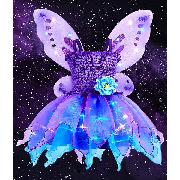 Amazon.com: DJDLPARTY Rainbow Fairy Dress for Girls, Kids Toddler Fairy  Costume Dress Up Dresses(3-5years) : Clothing, Shoes & Jewelry