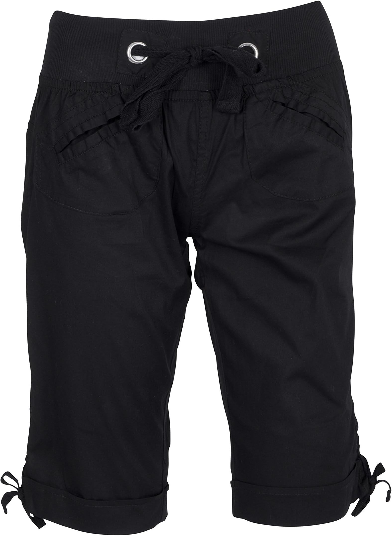 Helium London Audrey Lane Womens Cotton Stretch Poplin Drawstring Bermuda Shorts