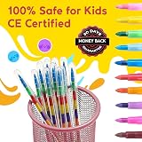 Pole Tip 24 Swop Point Crayons For Kids 10 in 1 Twistable Wax Pencils view 3