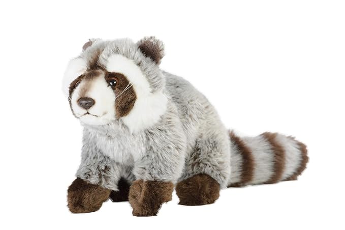 Uni-Toys Waschbär Kuscheltier aus Plüsch Länge mit Schwanz ca 35 cm