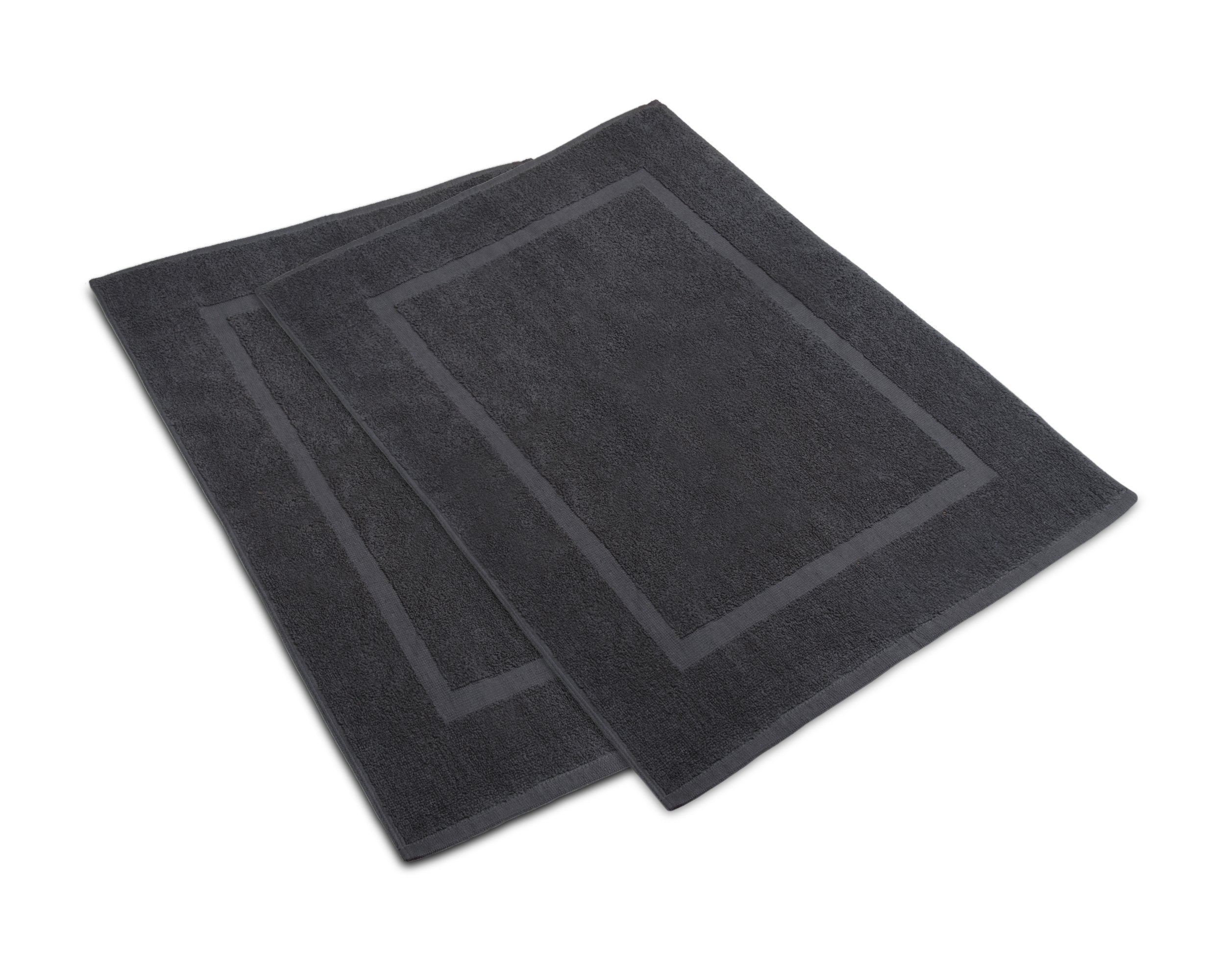 Luxury Cotton Bath Floor Mat - Hotel-Spa Tub-Shower Non Slip Bath Mat, (2 Pack, 21 Inch By 34 Inch) Extra Soft, Maximum Absorbency, Machine Washable - By Alurri (2, White) (779375111030)