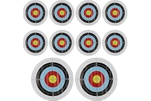 Archery Target Paper Face 40x40cm High Visibility Target Sheet with Multiple Holes for Arrow Bow Practice Indoor Outdoor Spor