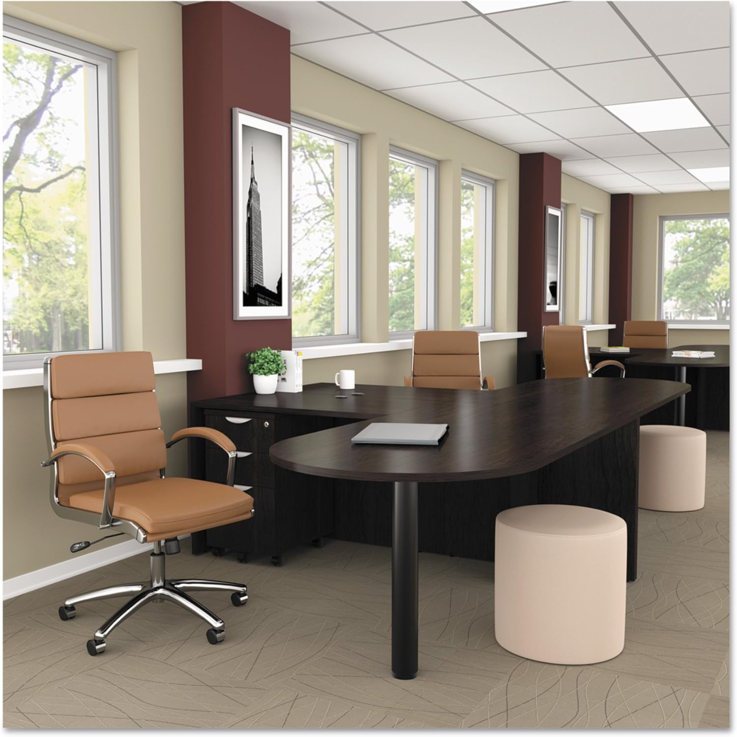 Alera ALE Valencia Mobile B/B/F Pedestal File, 15 7/8 x 20 1/2 x 28 3/8, Espresso: Furniture & Decor