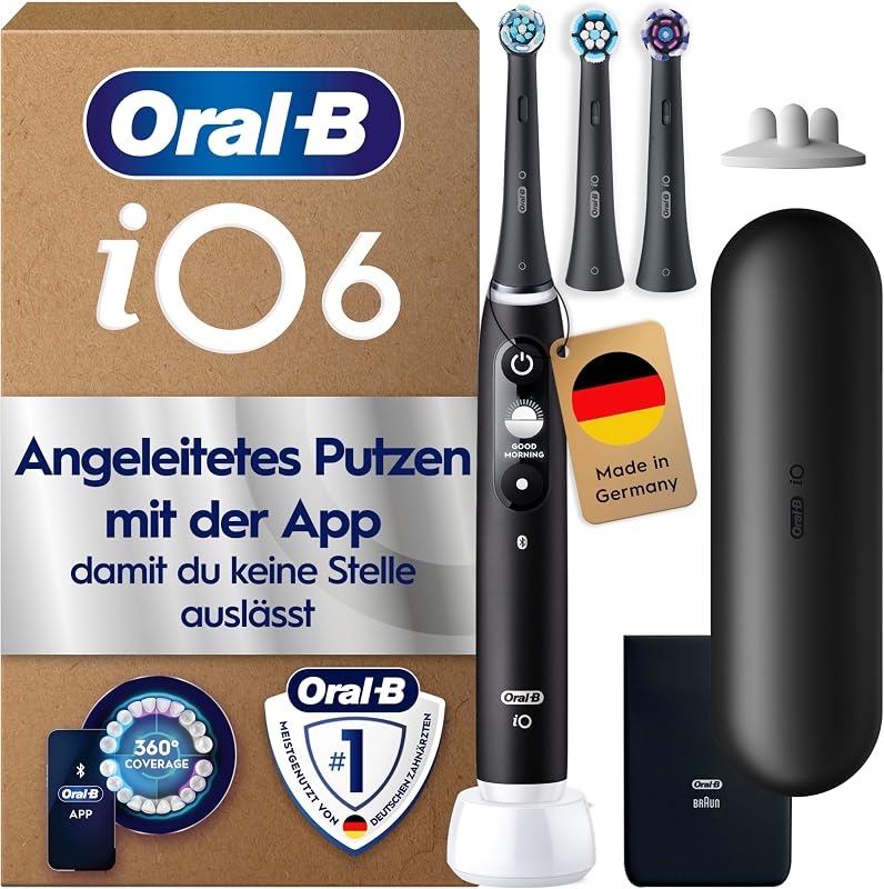 iO Series 6 Elektrische Zahnbürste, Schwarz