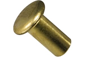 Hard-to-Find Fastener 014973224967 Tubular Rivets, 1/8 x 1/4, Piece-72, Gold