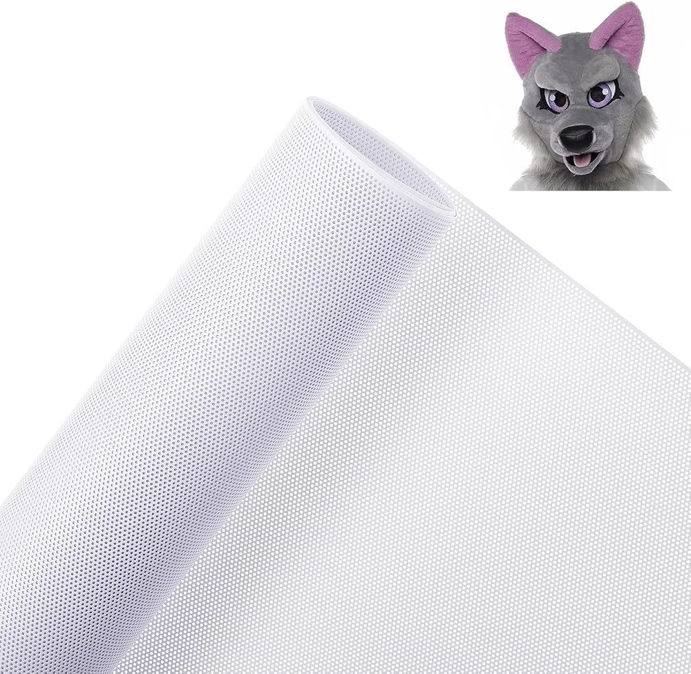 Yolev 30x100cm Eye Mesh 0.8mm Holes Waterproof PVC Plastic Sheet for Fursuit