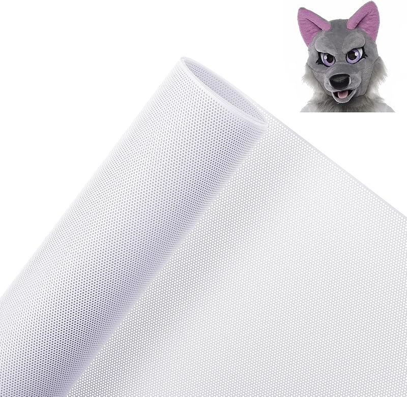 Yolev 30x100cm Eye Mesh 0.8mm Holes Waterproof PVC Plastic Sheet for Fursuit