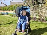 My Buggy Buddy Sunshade for Pram Car Seat Universal UPF 50+ Silver Stars view 6
