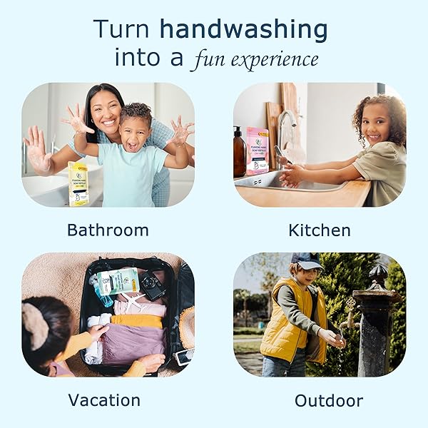 FIZZFRESH FOAMING HAND SOAP TABLET REFILLS – 40 PIECES | ECO FRIENDLY PRODUCTS – SHAKE TO SOAP IN SECONDS | MONET’S GARDEN | MAKES 4 X 16 FL OZ BOTTLES (64 FL OZ TOTAL)