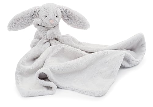 Jellycat Bashful Grey Bunny Soother, inches Security