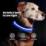 PetSol LED Dog Collar Blue USB Rechargeable Flashing Light Safety Collar view 3