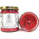 Fiery Wall of Protection 9 oz Soy Candle | Protection & Negative Energy Rituals | Hoodoo Wiccan Pagan Voodoo