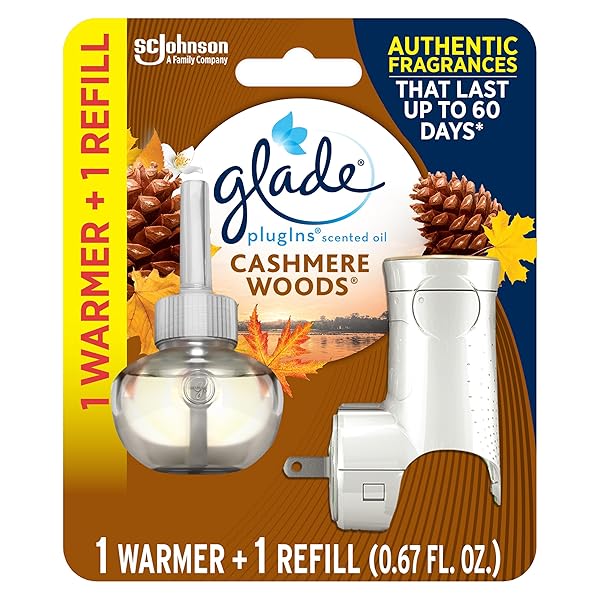 GLADE PLUGINS REFILLS AIR FRESHENER STARTER KIT, CASHMERE...