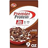Premier Protein Chocolate Almond Protein Cereal, 9 oz Box | Crunchy Flakes With Chocolatey Flavor &amp; Sliced Nuts, Deliver Satisfying Texture And Delicious Taste In Every Bite