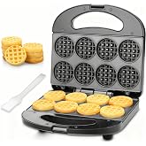 FineMade Mini Waffle Maker, Mini Waffle Iron, Waflera Electrica, Small Waffle Maker for Kids, Baby wafflera, Makes 8&times;2" Tiny Waffle Bites, Non-stick Surface, Ideal for Breakfast, Dessert and Snacks