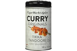 Cape Herb & Spice - Tikka Tandoori Curry Seasoning, No MSG, No Artificial Flavouring, Non-GMO, Halal, Vegan, 100g
