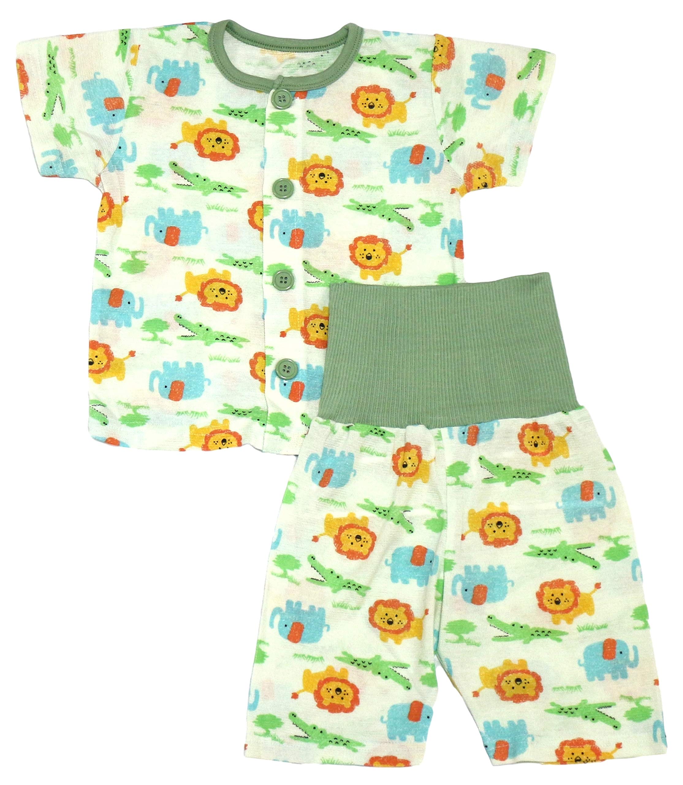 Mua Trust Map ベビー パジャマ 夏 腹巻付 半袖 七分丈ズボン 男の子 女の子 赤ちゃん 80 90 95 メッシュ アニマルグリーン 80 Tren Amazon Nhật Chinh Hang 21 Fado