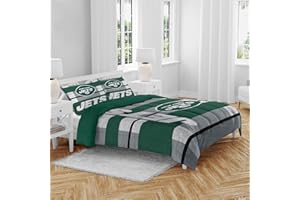 Pegasus Home Fashions New York Jets Heathered Stripe 3-Piece Full/Queen Bed Set