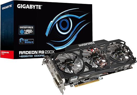 Amazon Com Gigabyte R9 290x Gddr5 4gb 2xdvi Hdmi Dp Oc Graphics Card Gv R929xoc 4gd Computers Accessories