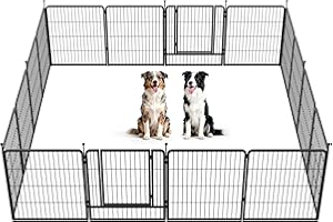 FXW Instant Unleashed Dog Playpen, Portable Pet Fence for Outdoor, RV Trips, and Camping, 32inch, 16 Panels for Small and Medium Dogs│Patented