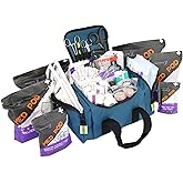 Lightning X Value Compact Medic First Responder EMS/EMT Stocked Trauma Bag w/Basic Fill Kit A - Blue