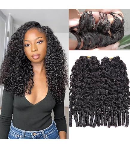 Amazon.com : YMS 16A 3c4a Burmese Curly Human Hair Bundles  display picture 2