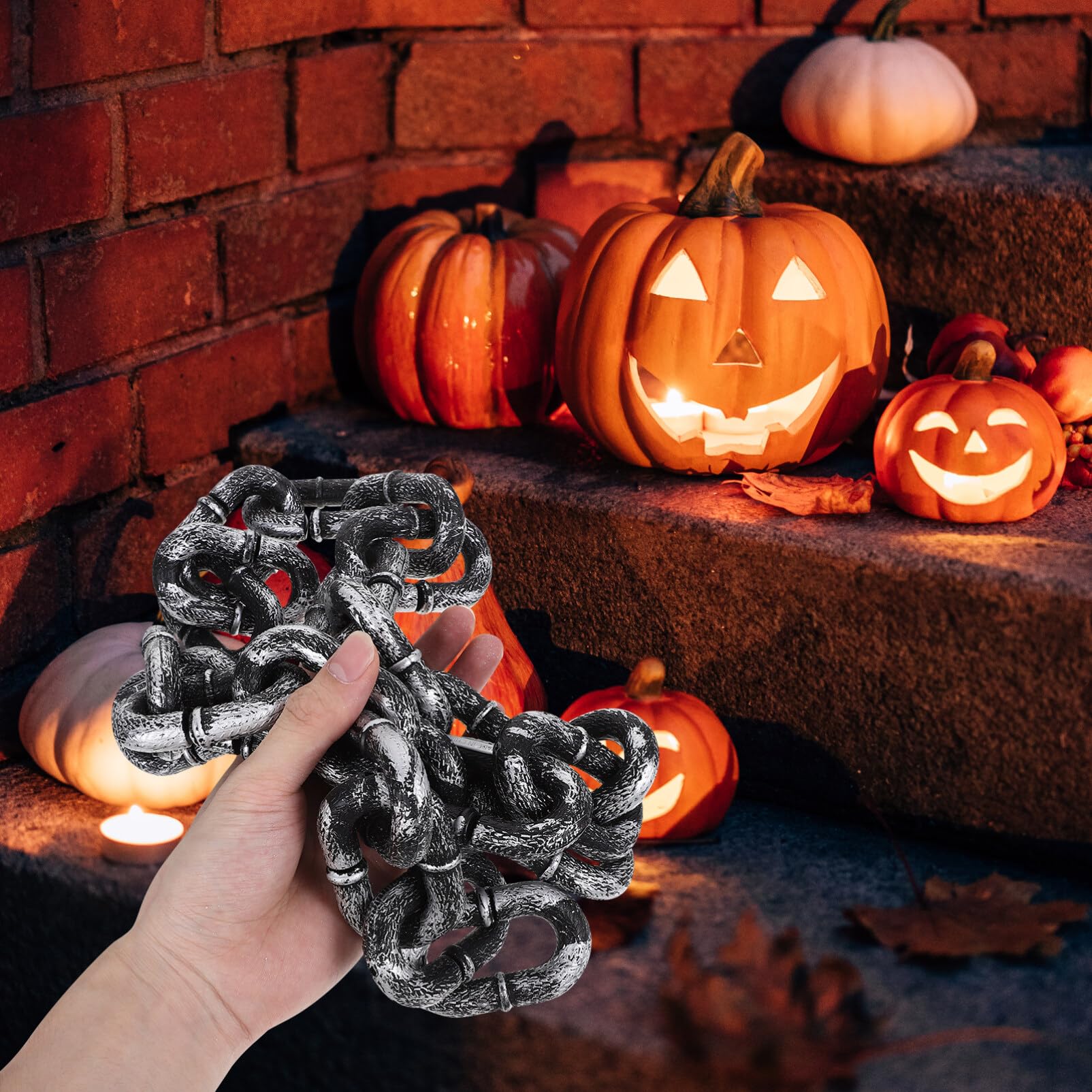 IMIKEYA Plastic Halloween Chains: 3.2 Feet Fake Chains Props for Cosplay Party Decoration