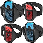 [4 Pack] Switch Leg Strap for Nintendo Switch Sports, TGDPLUE Switch Soccer Leg Straps Compatible with Switch Sports/Ring Fit Adventure, Four Size Adjustbale Elastic Strap for Adults & Children