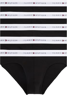 Briefs sous-Vêtements Homme Lot de 5 Coton avec Stretch, Multicolore (Black/Black/Black/Black/Black), S
