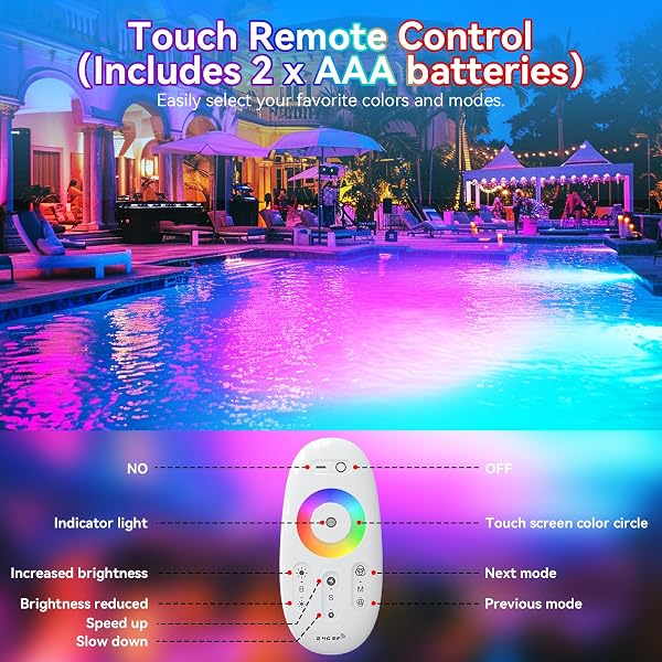 POOL LIGHTS FOR INGROUND POOL 10 INCHES 12 V LED LIGHTS EQUIVALENT 680 W BULBS RGB COLOR CHANGING UNDERWATER LAMP APP CONTROL LIGHT WITH 50 FOOT CORD AND RC & TRANSFORMER FOR 10 INCHES WET NICHE