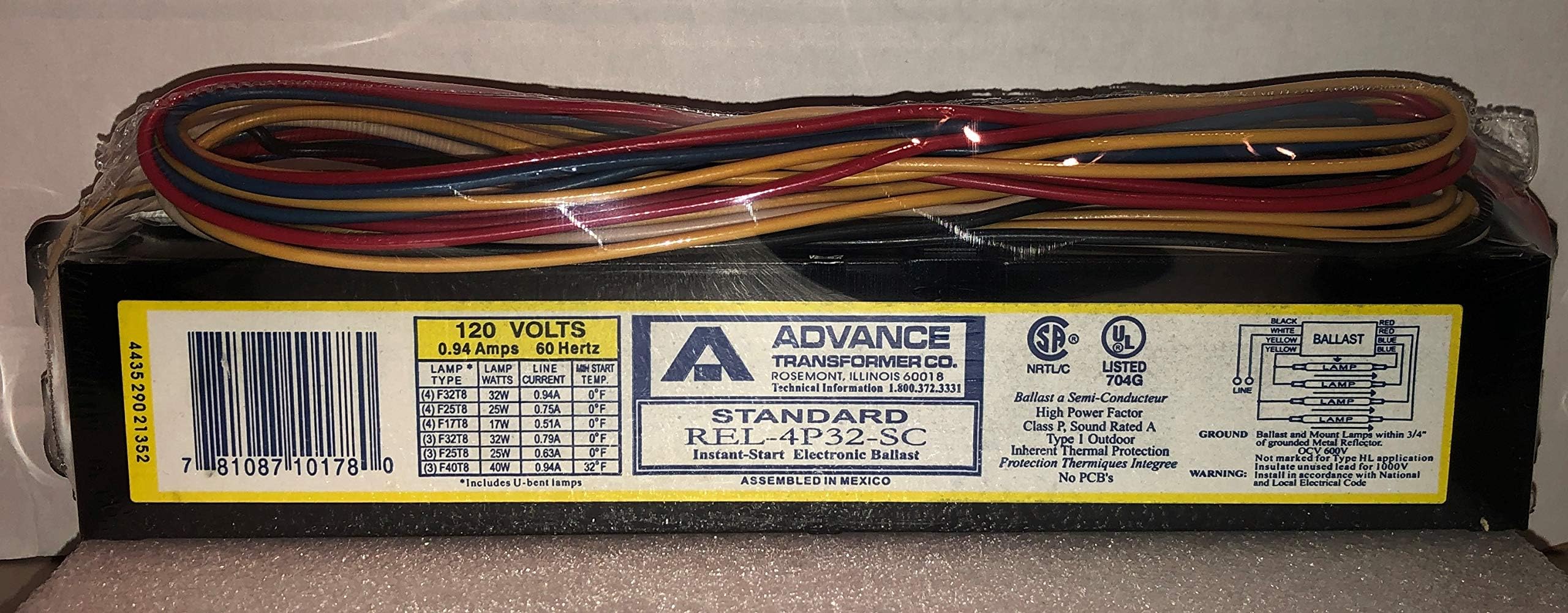 Advance Transformer REL-4P32-SC Ballast