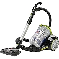 Bissell 1654C Powerclean Multi-Cyclonic Bagless Canister Vacuum, Silver/Green