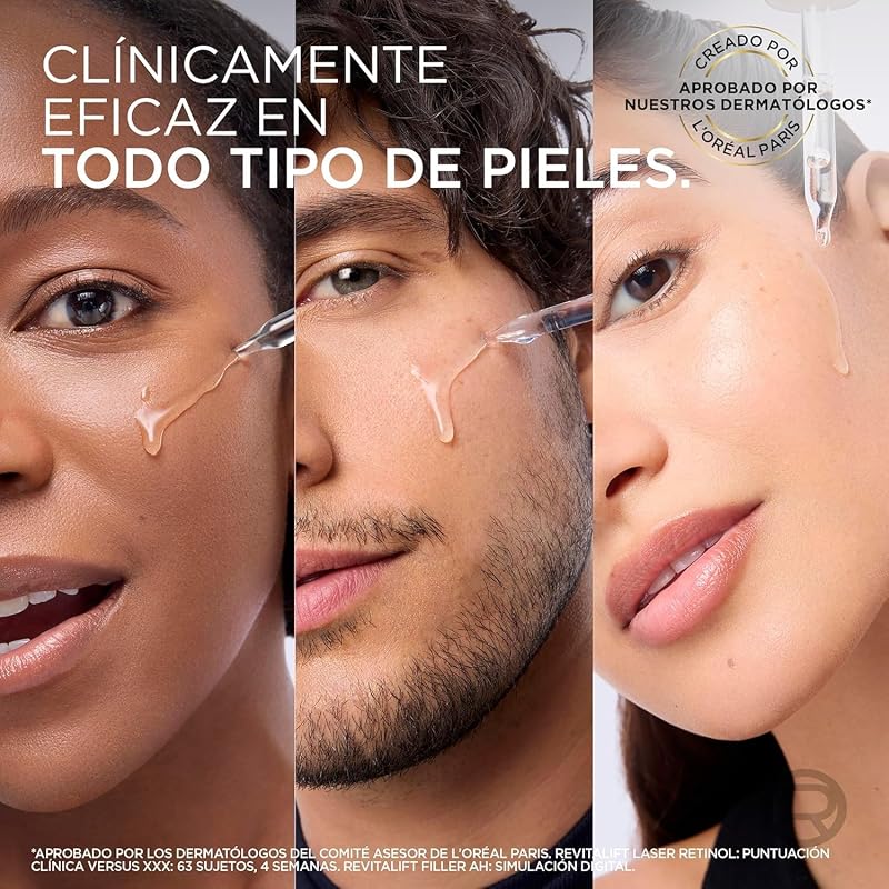 L'Oréal Paris Revitalift Filler Sérum Antiarrugas con Ácido Hialurónico, Péptidos. Nº1 del Mundo. Hidratación Duradera y Profunda. Ilumina y Rellena en 1H. Inspirado en Cosmética Coreana, 50ml XL