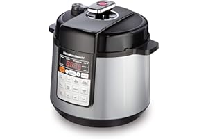 Hamilton Beach 6 Qt. Multi-Function Pressure Cooker, Slow Cooker, Rice Cooker, Steamer, Egg Cooker and Warmer,Grey, 34500