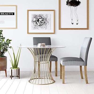 CosmoLiving Westwood Clear Glass Dining Table with Gold Brass Base