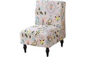 Jusmate Armless Accent Chair Cover Slipcover, Stretch Chair Slipper Super Fit Armless Chair Furniture Protector Cover Slipcover for Living Room Hotel (Pastoral)