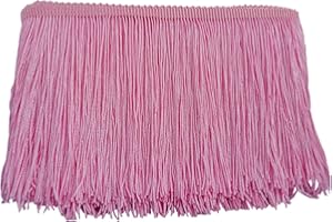 MONIDOOR Chainette Fringe Trim 6 Inch 10 Yards Tassel Fringe Trim for Sewing Craft DIY Decoration(926 Pink)