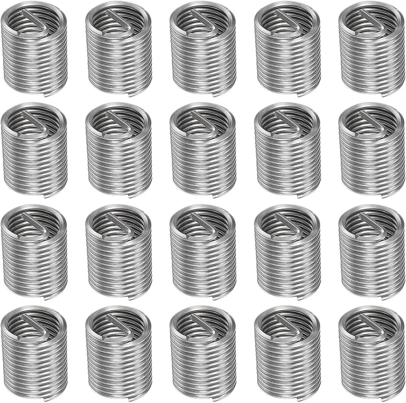 sourcing map M16 x 2 Wire Thread Inserts 32mm 304 Stainless Steel Helical