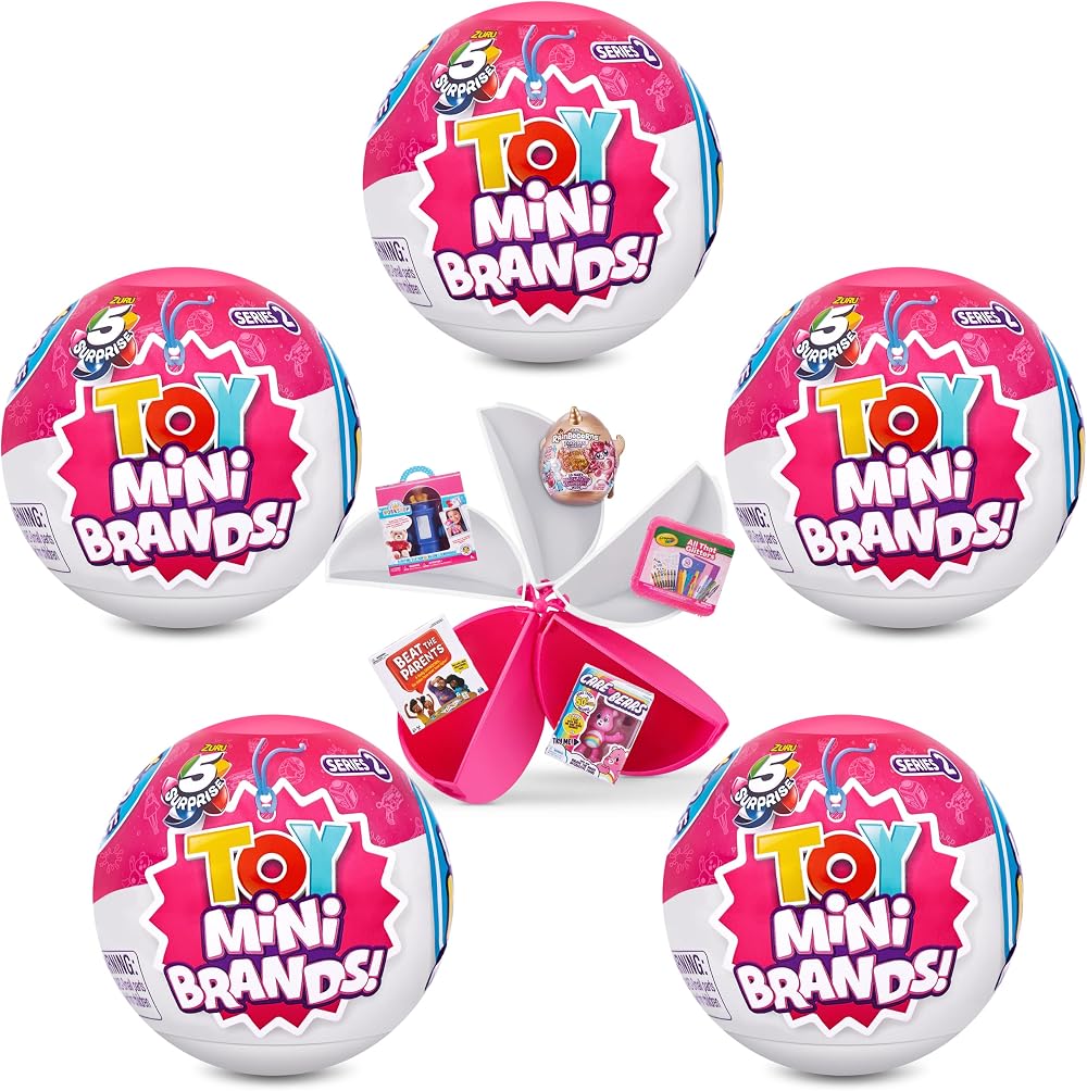 Mini Brands 5 Pack Series 2 Toys ZURU Collectable Minis Blind Packaging Kids